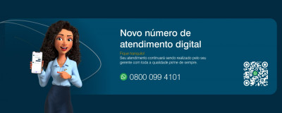 Novo número de atendimento digital Uniprime Pioneira - Uniprime