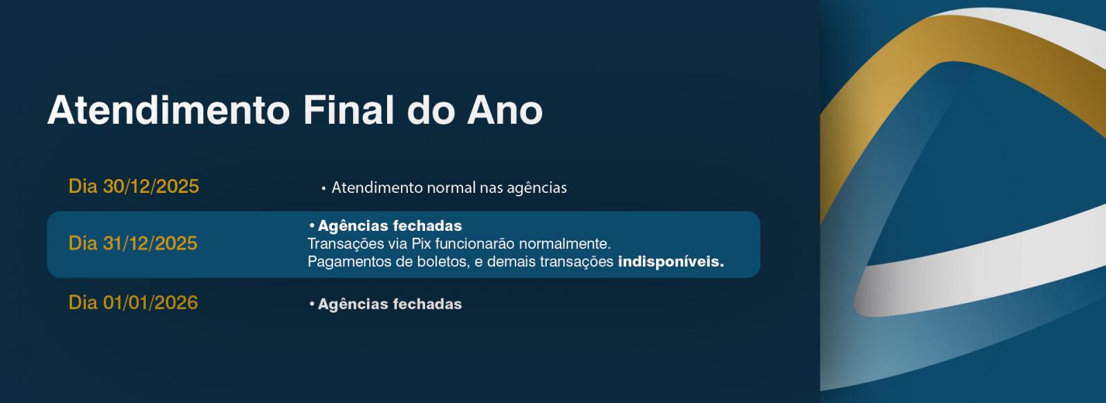 horário do final de ano 2025